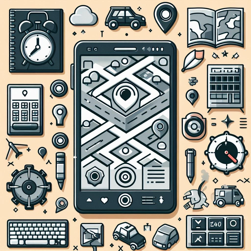 iconos y smartphone enfatizando en la idea de desarrollo móvil